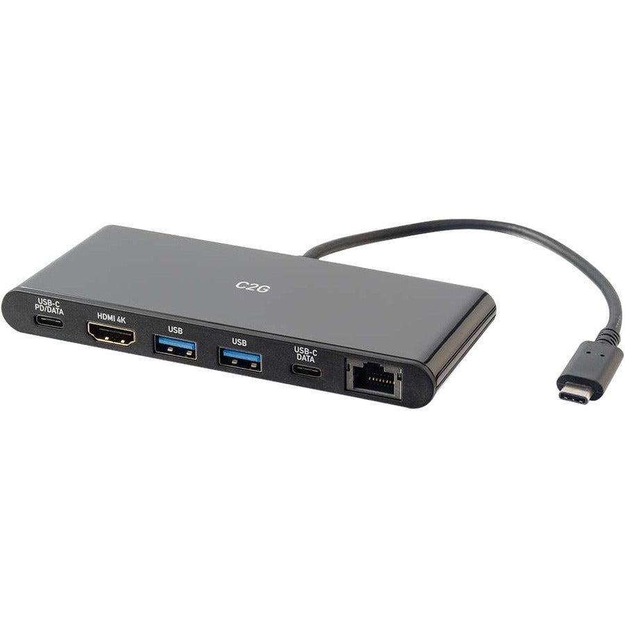 C2G USB C Docking Station - USB C to 4K HDMI, Ethernet and USB 3.0 - with HDMI, Ethernet, USB and Power Delivery - 28845