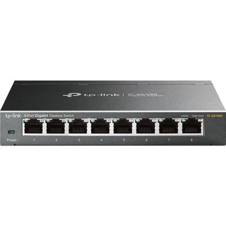 TP-Link TL-SG108S - 8 Port Gigabit Ethernet Switch - Limited Lifetime Protection - Desktop/Wall-Mount - Plug & Play - Fanless - Sturdy Metal - 802.1p/DSCP QoS & IGMP Snooping - Compact Design TP-LINK
