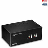 TRENDnet 2-Port Dual Monitor DisplayPort KVM Switch With Audio, 2-Port USB 2.0 Hub, 4K UHD Resolutions Up To 3840 x 2160, Connect Two DisplayPort Monitors, Dual Monitor KVM Switch, Black, TK-240DP - 2...  - TK-240DP - eCommerce Business Prime