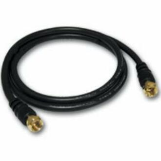 C2G 6ft Value Series F-Type RG59 Composite Audio/Video Cable - F Connector Male - F Connector Male - 6ft - Black - 27030