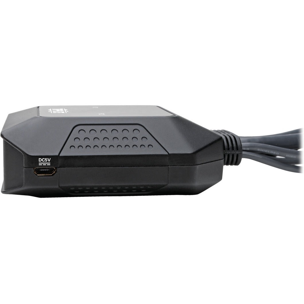 Tripp Lite 2-Port USB DisplayPort Cable KVM Switch w A/V Peripheral Sharing - 2 Computer(s) - 1 Local User(s) - 0 Remote User(s) - 4096 x 2160 - 0 - 2 x USB - Desktop - 1 x DisplayPort - B032-DPUA2