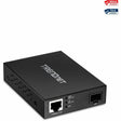 TRENDnet Gigabit Poe Pd SFP Fiber Media Converter; Poe Powered 100/1000Base-T to SFP Fiber Media Converter; Compact Design; TFC-PGSFP - Gigabit PoE PD SFP Fiber Media Converter - TFC-PGSFP TRENDNET