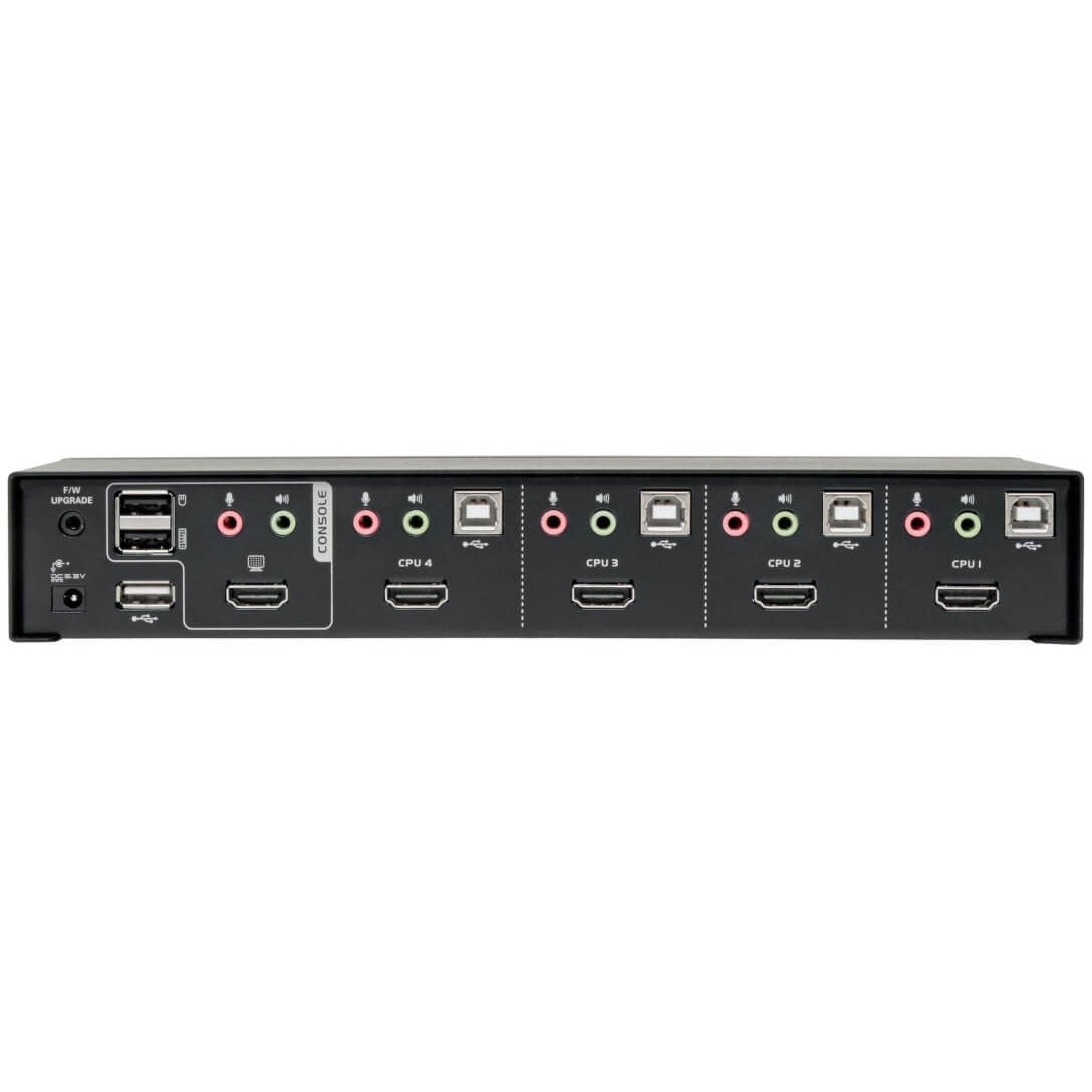 Tripp Lite 4-Port HDMI/USB KVM Switch with Audio/Video and USB Peripheral Sharing - 4 Computer(s) - 1 Local User(s) - 1920 x 1200 - 8 x USB - 5 x HDMI - B004-HUA4-K