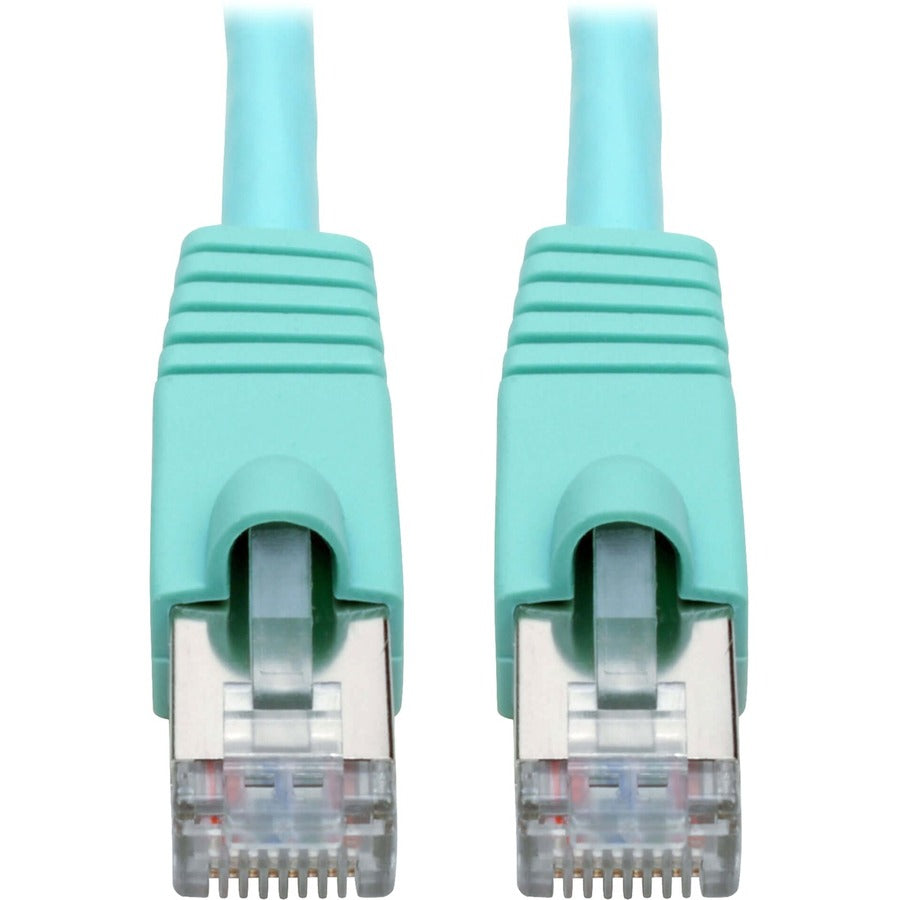 Tripp Lite Cat6a Snagless Shielded STP Patch Cable 10G, PoE, Aqua M/M 7ft - 7 ft Category 6a Network Cable for Network Device, Workstation, Switch, Hub, Patch Panel, Router, Modem, VoIP Device, Survei...  - N262-007-AQ