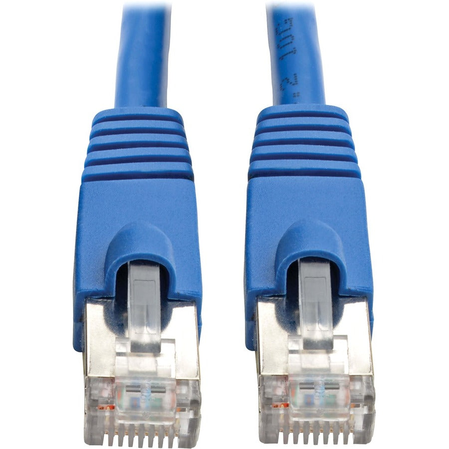 Tripp Lite Cat6a Snagless Shielded STP Patch Cable 10G, PoE Blue M/M 30ft - 30 ft Category 6a Network Cable for Network Device, Workstation, Switch, Hub, Patch Panel, Router, Modem, VoIP Device, Surve...  - N262-030-BL