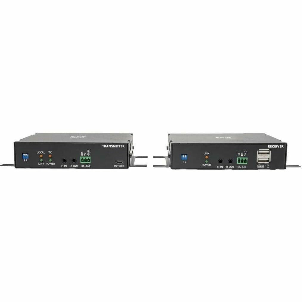Tripp Lite DisplayPort Over Fiber Extender Kit 4K @ 30Hz IR USB Duplex SMF Singlemode TAA - 1 Computer(s) - 1 Local User(s) - 1 Remote User(s) - 32808.40 ft Range - 4K - 3840 x 2160 Maximum Video Reso...  - B127F-1A1-SM-DD