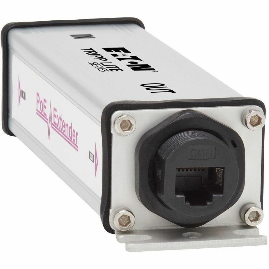 Tripp Lite Gigabit Ethernet PoE Extender Cat5e/6/6a 1-Port Water Resistant - 2 x Network (RJ-45) - 328.08 ft Extended Range - Aluminum - Silver - NPOE-EXT-1G30WP