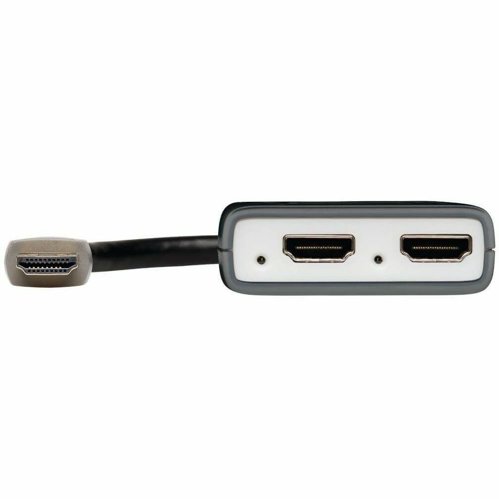 Tripp Lite 2-Port HDMI Splitter - HDMI 2.0, 4K @ 60 Hz, 4:4:4, Multi-Resolution Support, HDR, HDCP 2.2, USB Powered, TAA - 4096 x 2160 - 15 ft Maximum Operating Distance - HDMI In - HDMI Out - USB - N...  - B118-002-HDR-V2