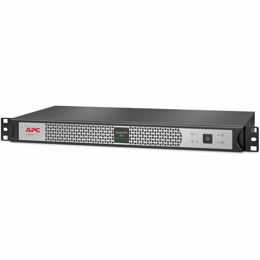 APC by Schneider Electric Smart-UPS 500VA Rack/Floor Mountable UPS - 1U Rack-mountable - AVR - 3 Hour Recharge - 2.70 Minute Stand-by - 120 V AC Input - 120 V AC Output - 6 x NEMA 5-15R - SCL500RM1UC