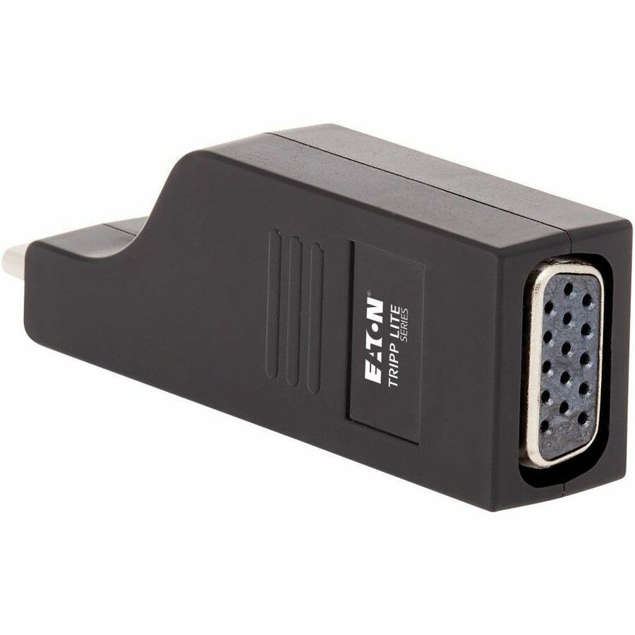Tripp Lite USB C to VGA Adapter Vertical M/F USB 3.1 Gen 1 1080p USB-C - 1 x USB Type C Male Thunderbolt 3 - 1 x HD-15 Female VGA - 1920 x 1200 Supported - Gold Contact - Black - U444-000-VGA