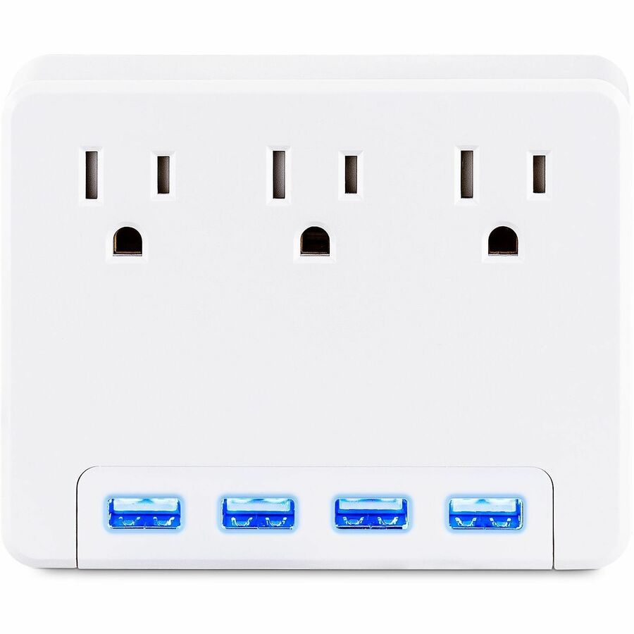 CyberPower P3WU Wall Tap Outlet - NEMA 5-15R Outlet(s), NEMA 5-15P Plug Type, Wall Tap Plug Style, White - P3WU