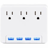 CyberPower P3WU Wall Tap Outlet - NEMA 5-15R Outlet(s), NEMA 5-15P Plug Type, Wall Tap Plug Style, White - P3WU