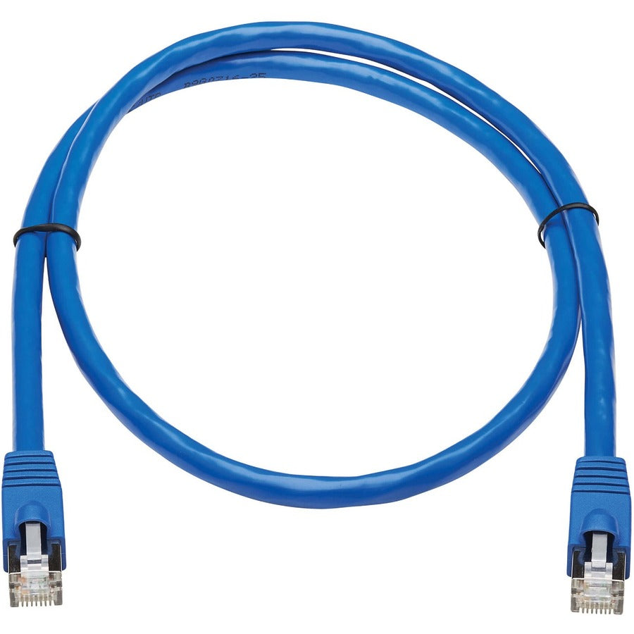 Tripp Lite Cat6a Patch Cable F/UTP Snagless w/ PoE 10G CMR-LP Blue M/M 3ft - 3 ft Category 6a Network Cable for Router, Server, Modem, Hub, Switch, PoE-enabled Device, Surveillance Camera, VoIP Device...  - N261P-003-BL
