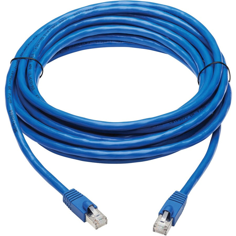 Tripp Lite Cat6a Patch Cable F/UTP Snagless w/ PoE 10G CMR-LP Blue M/M 20ft - 20 ft Category 6a Network Cable for Router, Server, Modem, Hub, Switch, PoE-enabled Device, Surveillance Camera, VoIP Devi...  - N261P-020-BL