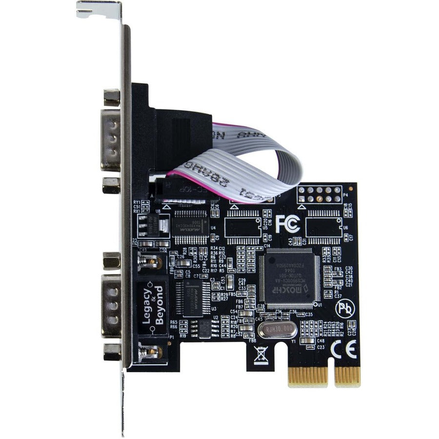 SIIG Dual-Serial Port / RS-232 PCIe Card - Plug-in Card - PCI Express 1.1 x1 - Linux, PC - 2 x Number of Serial Ports External - LB-S00014-S1