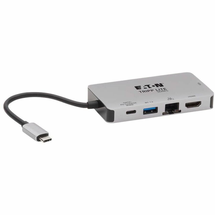 Tripp Lite USB C Docking Station 4k USB Hub HDMI VGA Gbe PD Charging Gray - for Notebook/Tablet/Smartphone - 100 W - USB Type C - 3 x USB 3.0 - Network (RJ-45) - HDMI - Thunderbolt - Wired - U442-DOCK6-GY