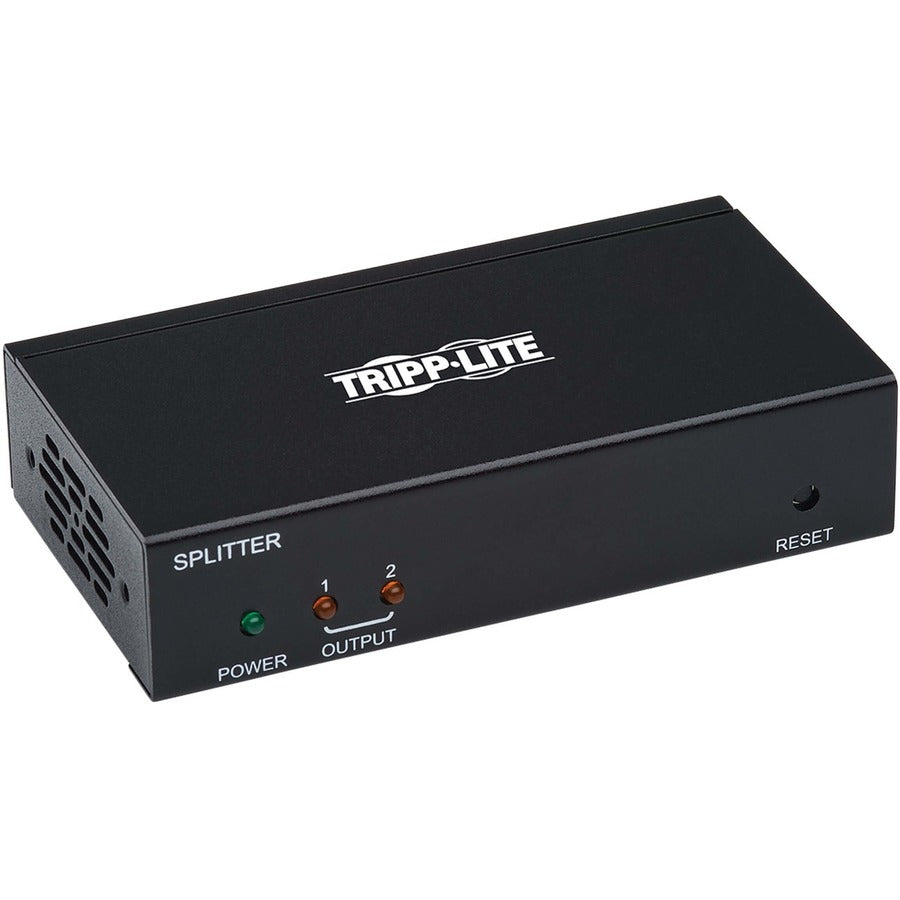 Tripp Lite HDMI Over Cat6 Extender Splitter 2-Port w/ PoC 4K@60Hz 4:4:4, HDR, TAA - 1 Input Device - 200 ft Range - 2 x Network (RJ-45) - 1 x HDMI In - 4K - 3840 x 2160 - Twisted Pair - Category 6 - T...  - B127P-002-H