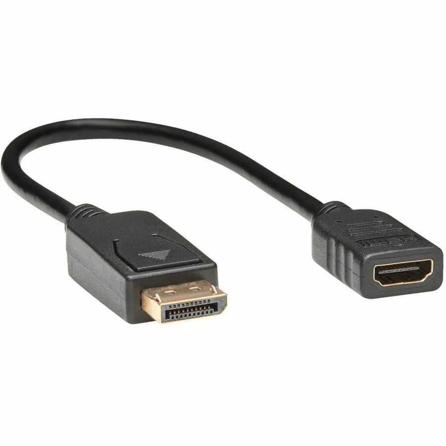 Tripp Lite DisplayPort to HDMI Video Adapter Converter, M/F, 1 ft., DP to HDMI Black - 1 ft DisplayPort/HDMI A/V Cable for Audio/Video Device, Notebook, PC, HDTV, Monitor, Computer, Projector, TV - Fi...  - P136-001