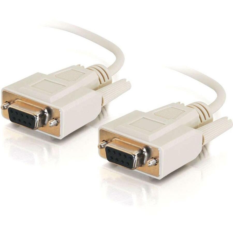 C2G 10ft DB9 F/F Null Modem Cable - Beige - DB-9 Female Serial - DB-9 Female Serial - 10ft - Beige - 03045