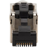 Tripp Lite Cat6a RJ45 Plug MPTL Shielded 100W PoE & PoE++ Zinc Die Cast TAA - 1 x RJ-45 Male, 1 x 110-punchdown - Black - TAA Compliant - N238-P01-MPTL-A