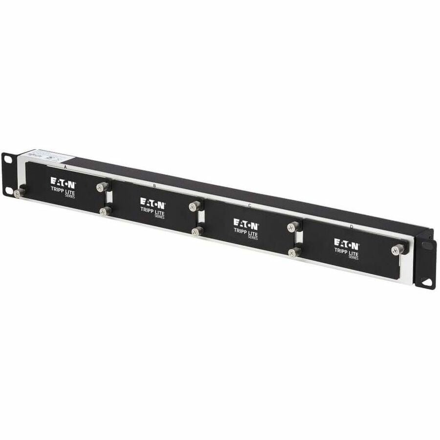 Tripp Lite High-Density Copper/Fiber Enclosure Mini Panel, 1U, 4-Cassette Capacity - For LAN Switch, Patch Panel - 1U Rack Height - Rack-mountable - Black - Cold Rolled Steel, Aluminum, Plastic - N484-01U-MINI