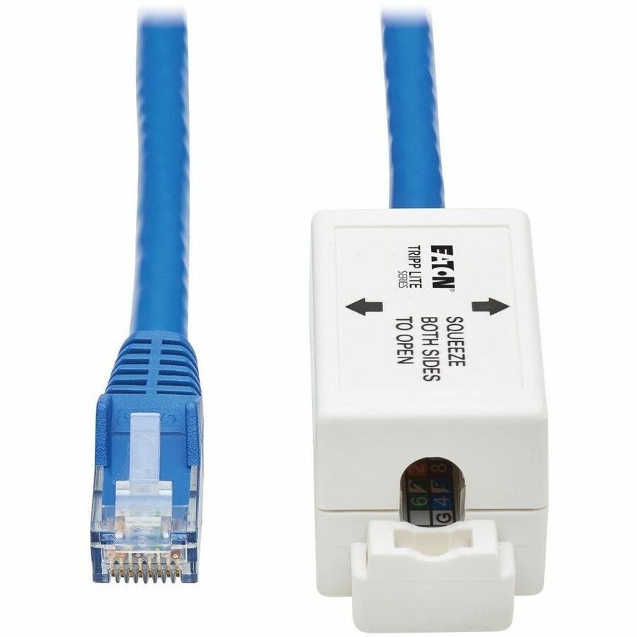 Tripp Lite Cat6 Keystone Jack Cable Assembly Shielded PoE+ M/F Blue 18in - 1.50 ft Category 6a Network Cable for Wallplate, Network Device, Surveillance Camera, Access Point - First End: 1 x RJ-45 Net...  - N237A-F18N-WHSH