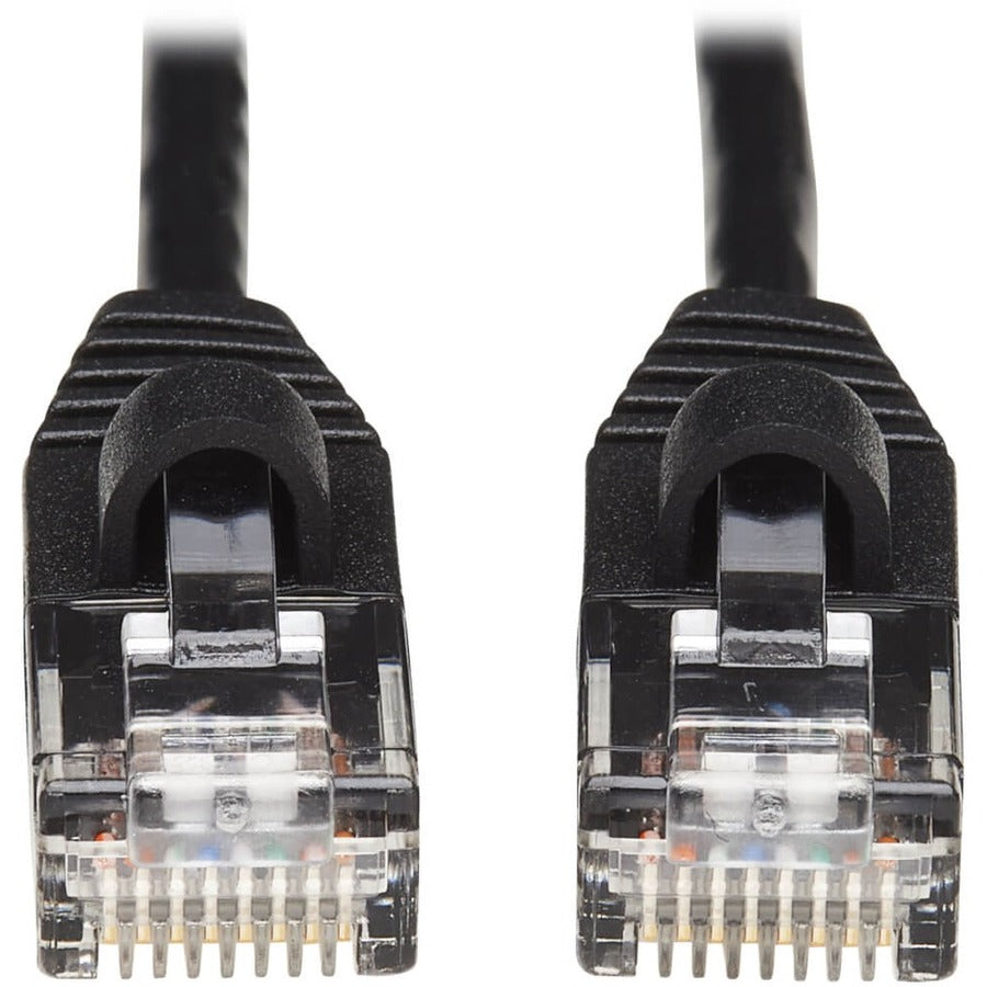Tripp Lite Cat6a 10G Snagless Molded Slim UTP Network Patch Cable (M/M), Black, 15 ft. - 15 ft Category 6a Network Cable for Computer, Server, Router, Printer, Switch, Network Device, Hub, Modem, Patc...  - N261-S15-BK