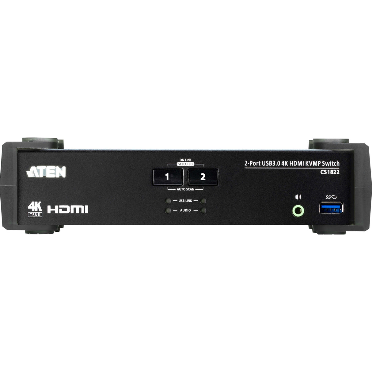 ATEN 2-Port USB 3.0 4K HDMI KVMP Switch - 2 Computer(s) - 1 Local User(s) - 4096 x 2160 - 6 x USB - 3 x HDMI - Desktop - CS1822