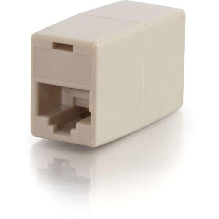 C2G RJ45 8-pin Modular Straight-Through Inline Coupler - 1 x RJ-45 Female - 1 x RJ-45 Female - Ivory - 01937