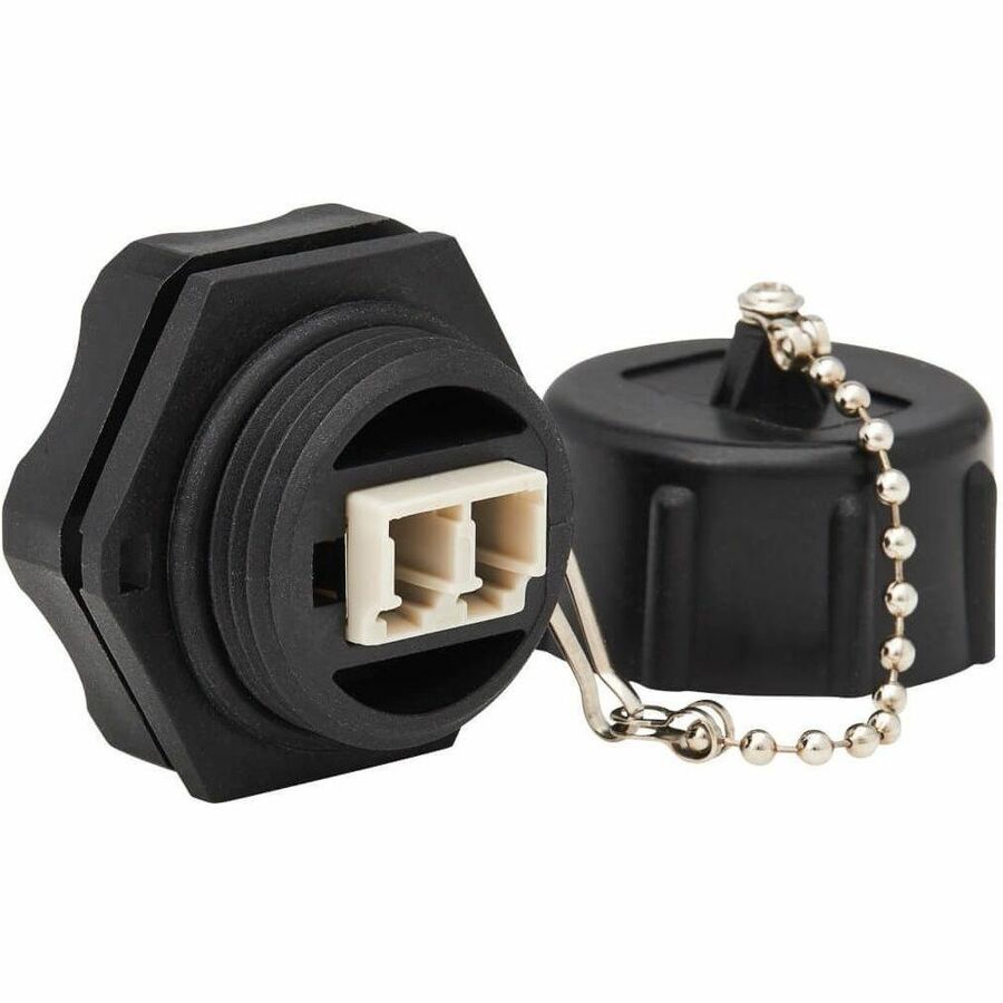 Tripp Lite Rigid Industrial IP68 Duplex Multimode Fiber Coupler LC/LC - 2 x LC Female Network - 2 x LC Female Network - Black - N455-BC01-IND