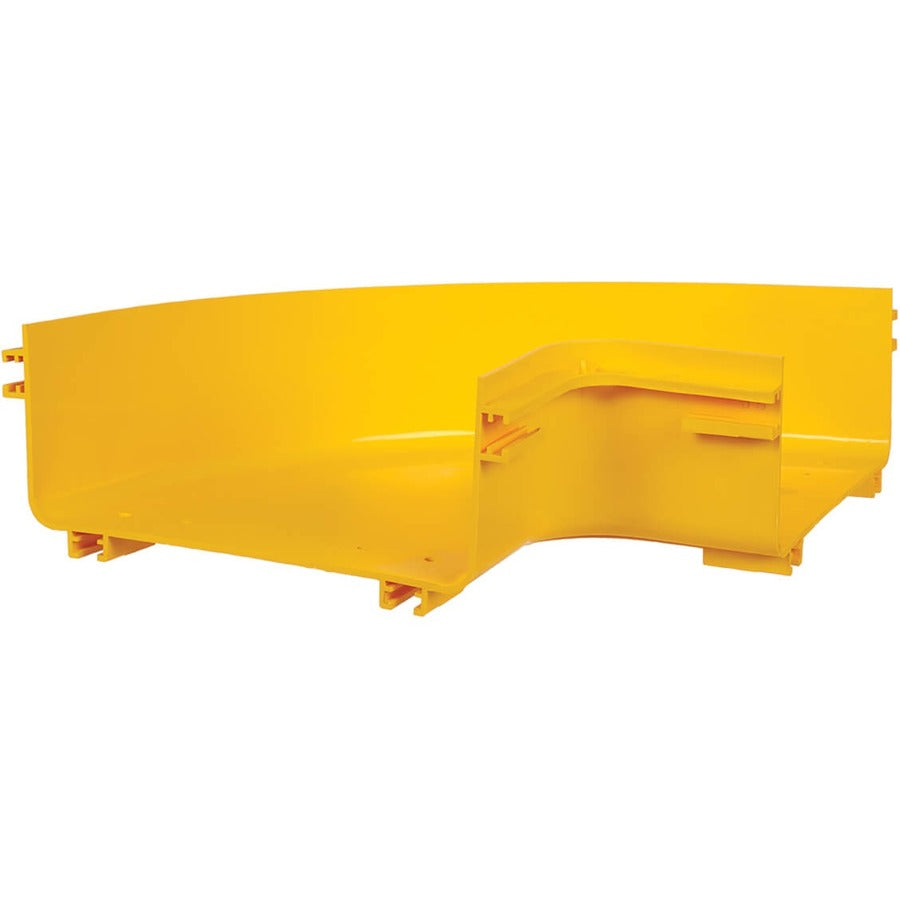 Tripp Lite Toolless Horizontal 90-Degree Elbow for Fiber Routing System, 240 mm (10 in) - Elbow - Yellow - Polyvinyl Chloride (PVC) - SRFC10ELBOW