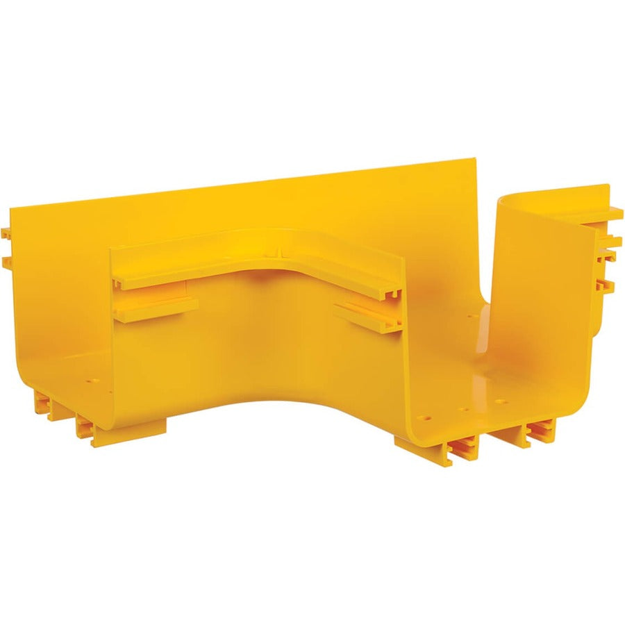 Tripp Lite Toolless Horizontal 90-Degree T-Junction for Fiber Routing System, 120 mm (5 in) - Horizontal T-Junction - Yellow - Polyvinyl Chloride (PVC) - SRFC5JUNT
