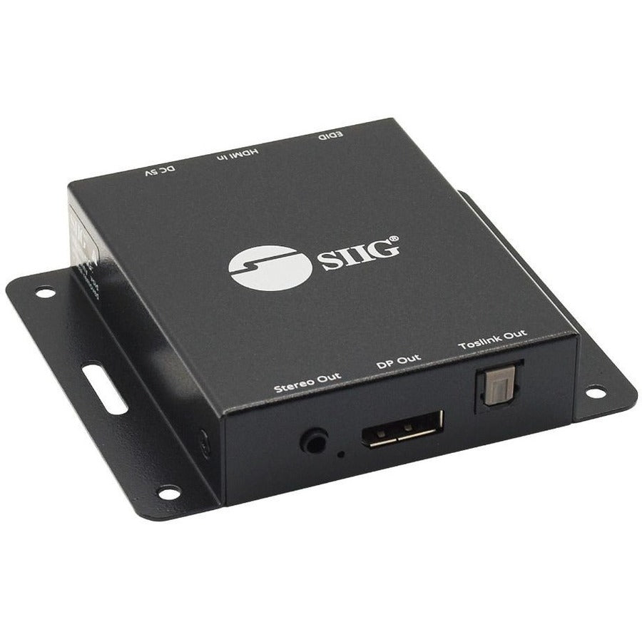 SIIG HDMI 2.0 to DisplayPort 1.2 Converter with Audio Extractor - High performance HDMI to DisplayPort Adapter - TAA Compliant - CE-H26A11-S1
