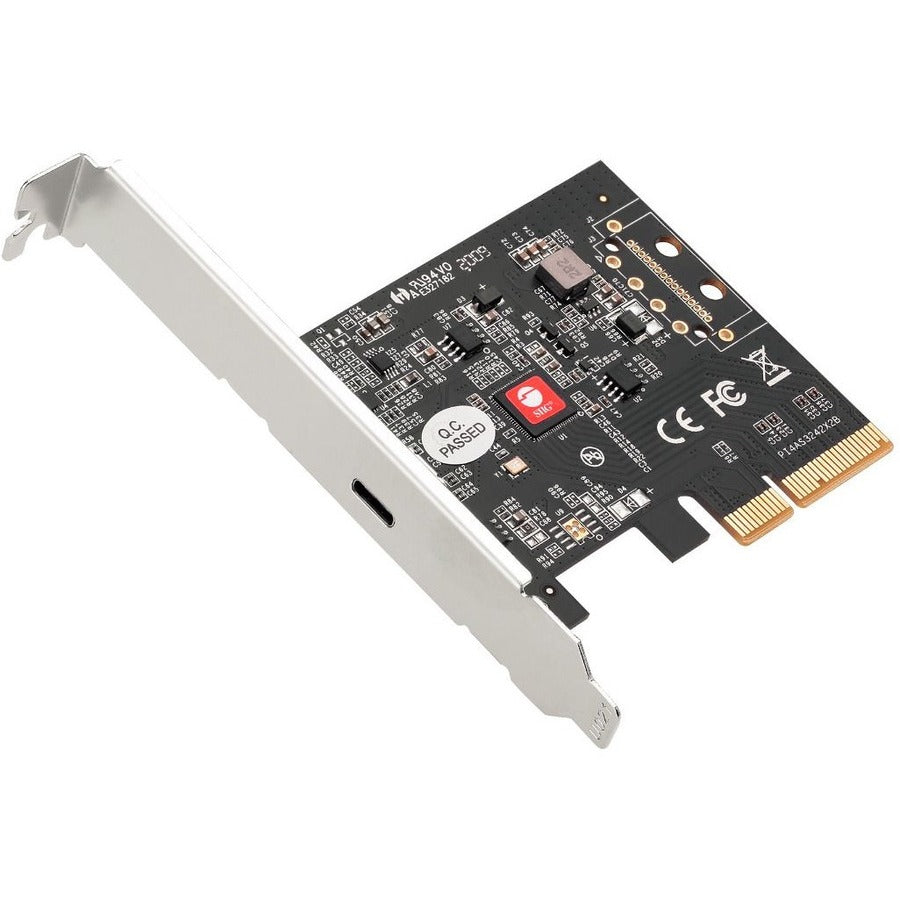 SIIG Single USB 3.2 Type-C Gen 2x2 20G PCIe Card Dual Profile Design - 3A Power Output - Compliant with UASP Revision 1.0 - Plug-n-Play - JU-P20D11-S1