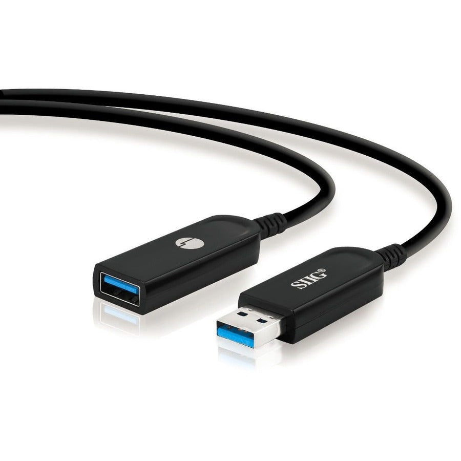 SIIG USB 3.0 AOC Male to Female Active Cable - 50M - Delivers SuperSpeed USB Data Rates up to 5Gbps - CB-US0V11-S1