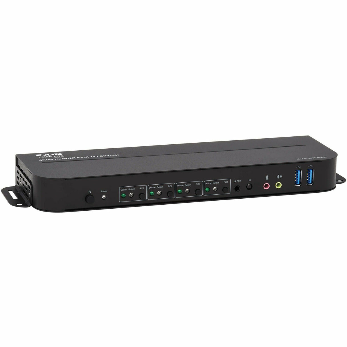 Tripp Lite HDMI USB KVM Switch 4-Port 4K 60Hz HDR HDCP 2.2 IR USB Sharing - 4 Computer(s) - 1 Local User(s) - 4096 x 2160 - 8 x USB - 5 x HDMI - B005-HUA4