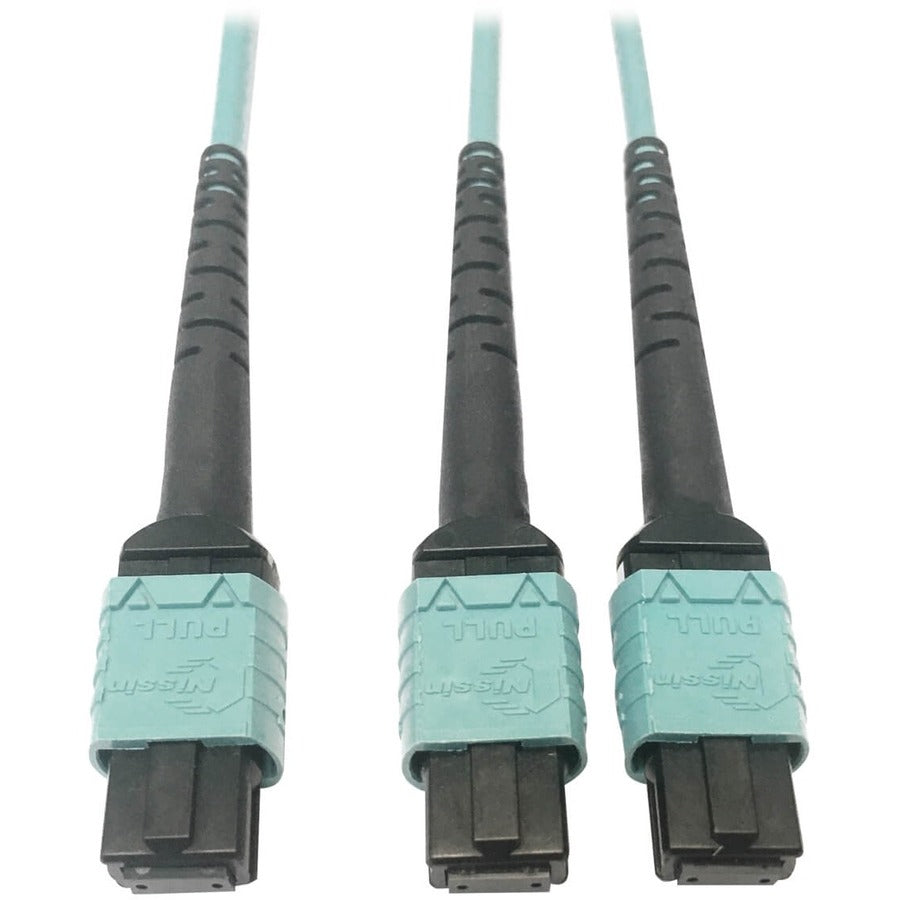 Tripp Lite Multomode Fiber Optic Cable 24F MTP/MPO-PC to x2 12F MTP/MPO-PC F/F 3M - 9.84 ft Fiber Optic Network Cable for Network Device, Transceiver, Network Switch, Patch Panel - First End: 1 x MTP/...  - N846D-03M-24BAQ EATON