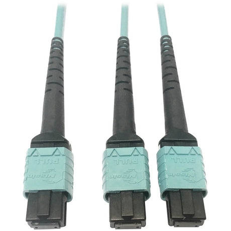 Tripp Lite Multomode Fiber Optic Cable 24F MTP/MPO-PC to x2 12F MTP/MPO-PC F/F 3M - 9.84 ft Fiber Optic Network Cable for Network Device, Transceiver, Network Switch, Patch Panel - First End: 1 x MTP/...  - N846D-03M-24BAQ EATON
