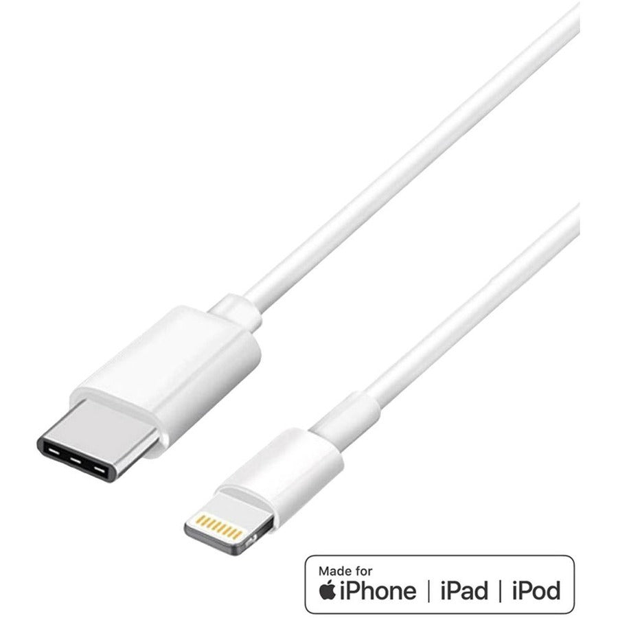 4XEM USB-C to Lightning 8 Pin Cable for iPhone12 - 3 ft Lightning/USB-C Data Transfer Cable for iPhone, iPad, iPod, MAC - First End: 1 x 24-pin USB Type C - Male - Second End: 1 x 8-pin Lightning - Ma...  - 4XIPHONE12CBL