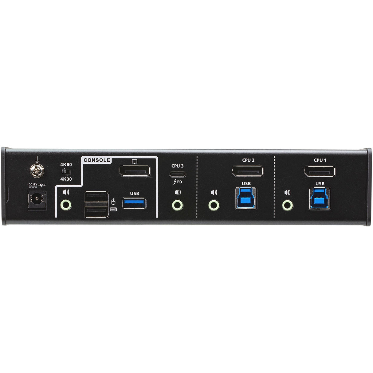 ATEN CS1953 3-Port USB-C DisplayPort Hybrid KVMP Switch - 3 Computer(s) - 4096 x 2160 - 7 x USB - 3 x DisplayPort - CS1953