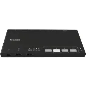Belkin 4-Port Modular Secure KM Switch PP4.0 W/ Remote - 4 Computer(s) - 1 Local User(s) - 4 x USB - Desktop, Wall Mountable - TAA Compliant - F1DN004MOD-KM-4 BELKIN