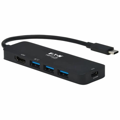 Tripp Lite USB C Multiport Adapter 4K60Hz HDMI 3 USB-A Hub 100W PD Charging - 1 x Type C Male USB - 3 x Type A Female USB, 1 x HDMI Female Digital Audio/Video, 1 x Type C Female USB - 4096 x 2160 Supp...  - U444-06N-H3UC2 EATON