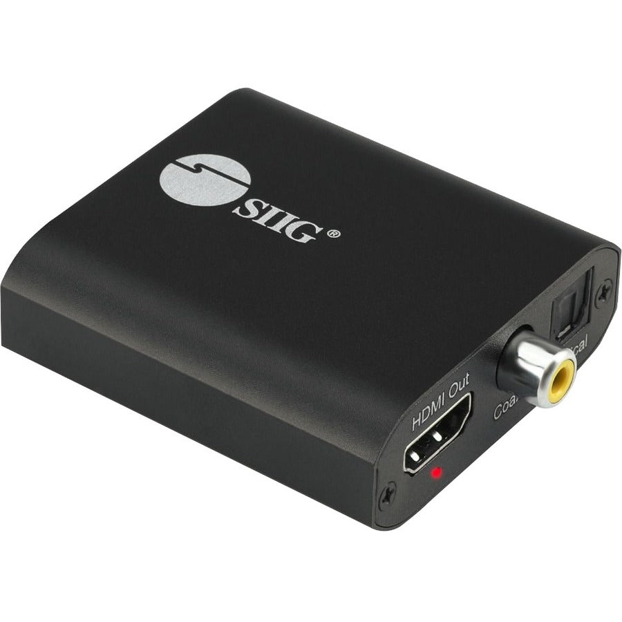 SIIG 4K HDMI with Audio Extractor Converter - Analog Stereo, Toslink Optical, Coaxial S/PDIF - EDID Management , Uncompressed Formats Supported - CE-H26Q11-S1