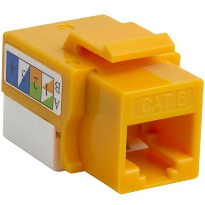 4XEM 10 pack Cat6 RJ45 Keystone Jack UTP 110-Type (Yellow) - 10 Pack - 1 x RJ-45 Network Female - Yellow - 4XKJC6YL10PK