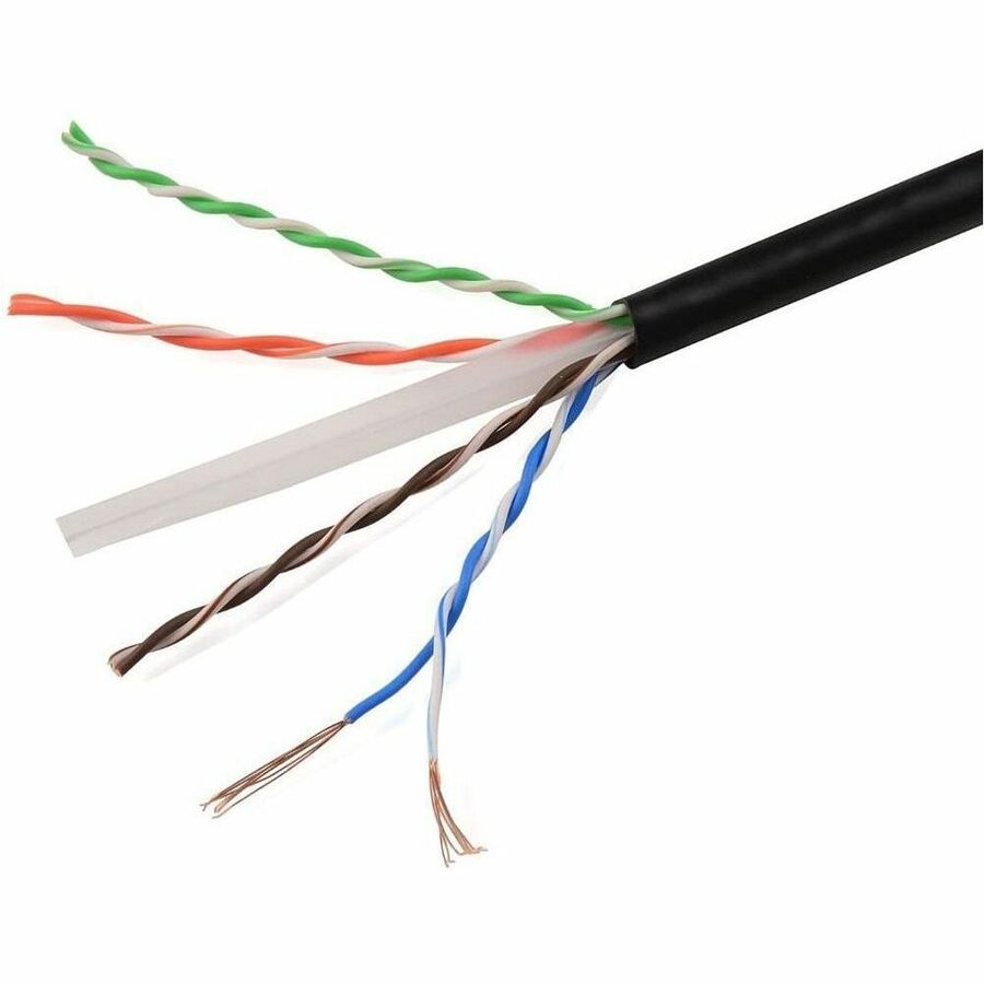 4XEM Cat6 UTP Bulk Cable (Black) - 1000 ft Category 6 Network Cable for Network Device, Home Theater System, Desktop Computer - Bare Wire - Bare Wire - 10 Gbit/s up to 30M/100FT- CM - 24 AWG - Black - 4XCAT61000BK