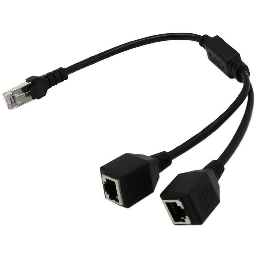 4XEM 2-to-1 RJ45 Splitter Cable Adapter - F/M- CAT5E - Network (RJ-45) - PVC - 4XCAT5ESPLITTER