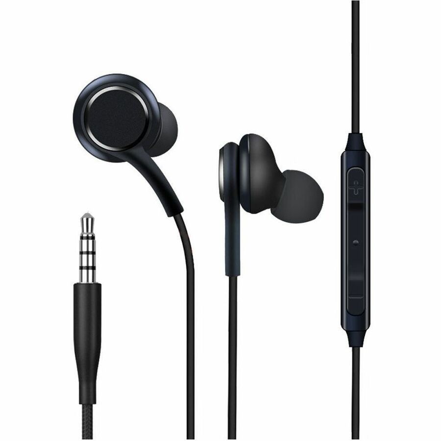 4XEM 3.5mm AKG Earphones with Mic and Volume Control (Black) - Mini-phone (3.5mm) - Wired - Earbud - In-ear - Black - 4XSAMEARAKGB