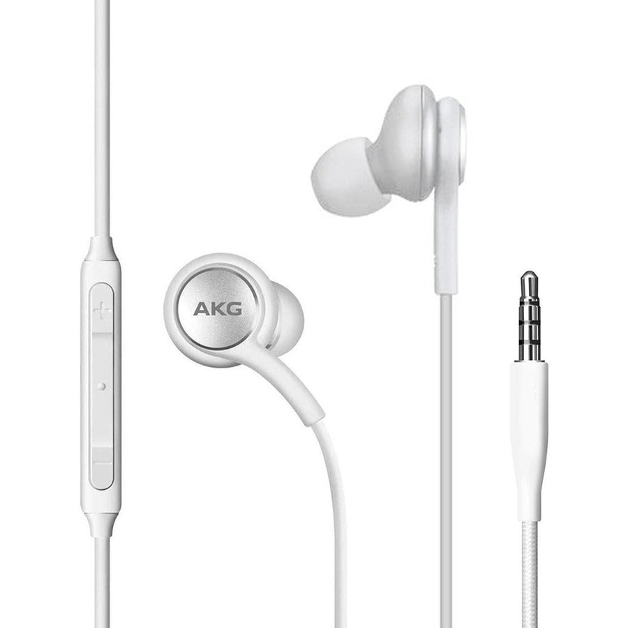 4XEM 3.5mm AKG Earphones with Mic and Volume Control (White) - Mini-phone (3.5mm) - Wired - Earbud - In-ear - White - 4XSAMEARAKGW