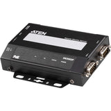 ATEN SN3002P 2-Port RS-232 Secure Device Server with PoE - Twisted Pair - 1 x Network (RJ-45) - 2 x Serial Port - PoE Ports - 10/100Base-TX - Fast Ethernet - Desktop, Wall Mountable, DIN Rail Mountabl...  - SN3002P