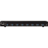 Tripp Lite DisplayPort / USB KVM Switch 8-Port Audio/Video 4K 60Hz 1URM - 8 Computer(s) - 4096 x 2160 - 50 Hz, 60 Hz - 10 x USB - Rack-mountable, Desktop - 8 x DisplayPort - 1U - B024-DPU08